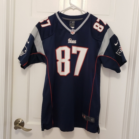 NFL Nike New England Patriots Jersey Size XL 18/20 Navy Gronkowski - Picture 7 of 9